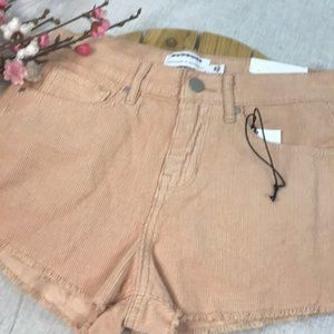 Kendall and Kylie Pink Corduroy Cutoffs Shorts NWT